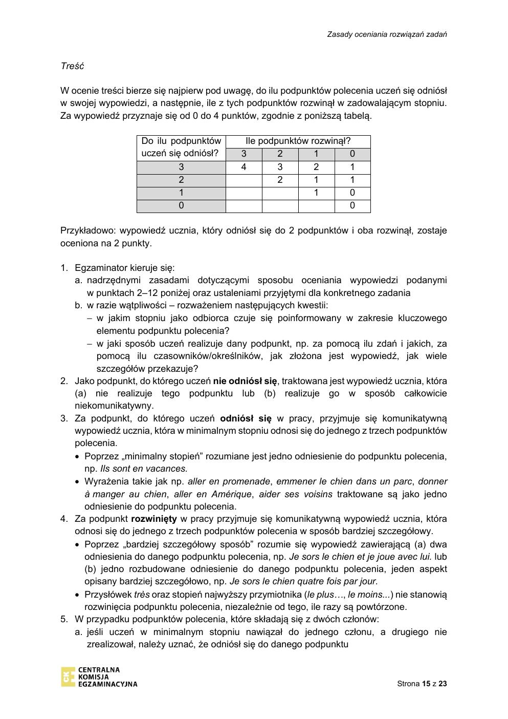 odpowiedzi - język francuski - egzamin ósmoklasisty 2021-15