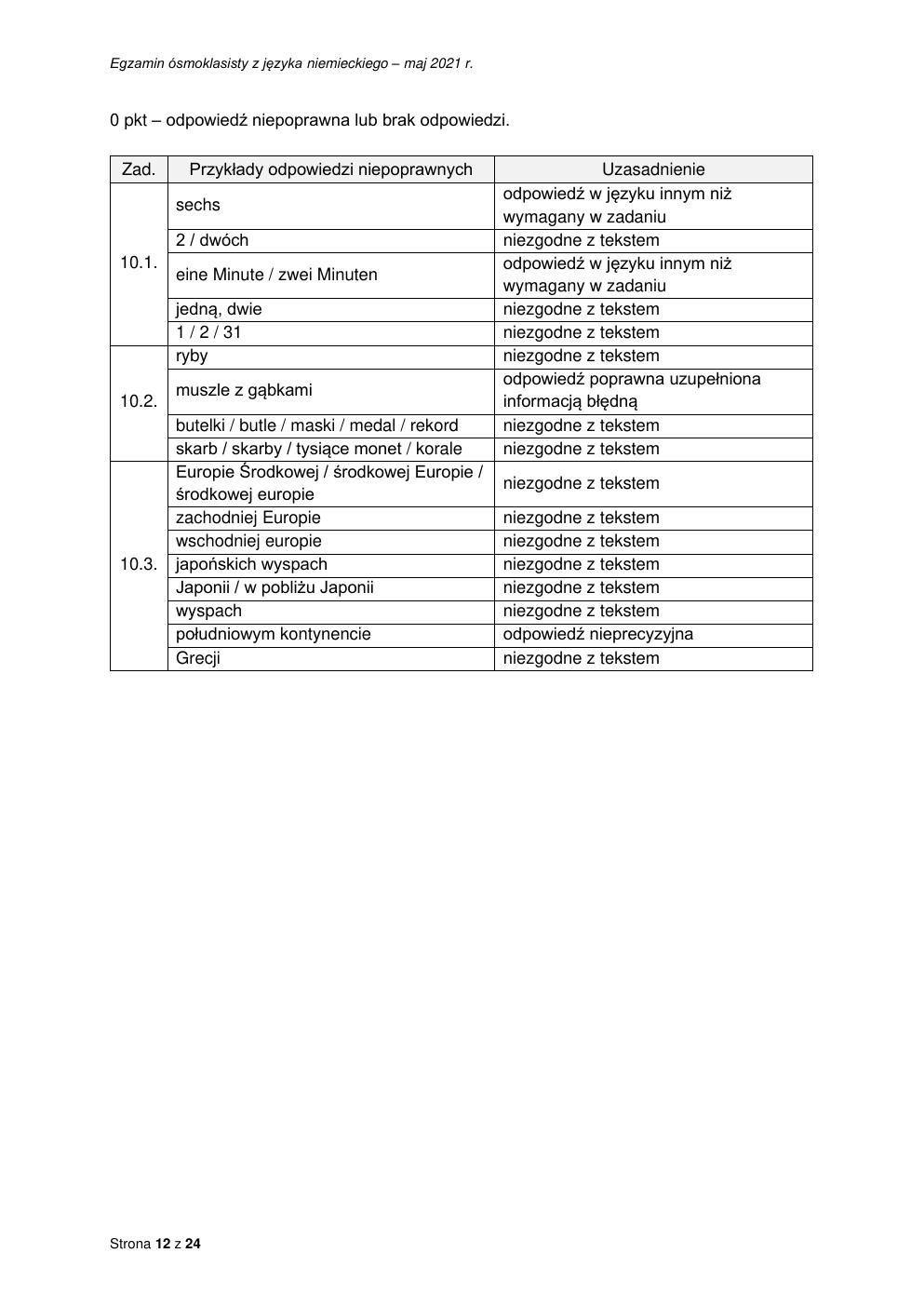 odpowiedzi - język niemiecki - egzamin ósmoklasisty 2021-12