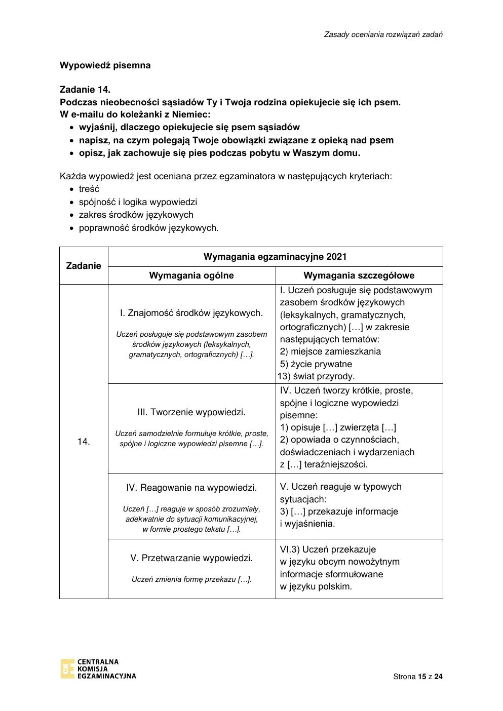 odpowiedzi - język niemiecki - egzamin ósmoklasisty 2021-15