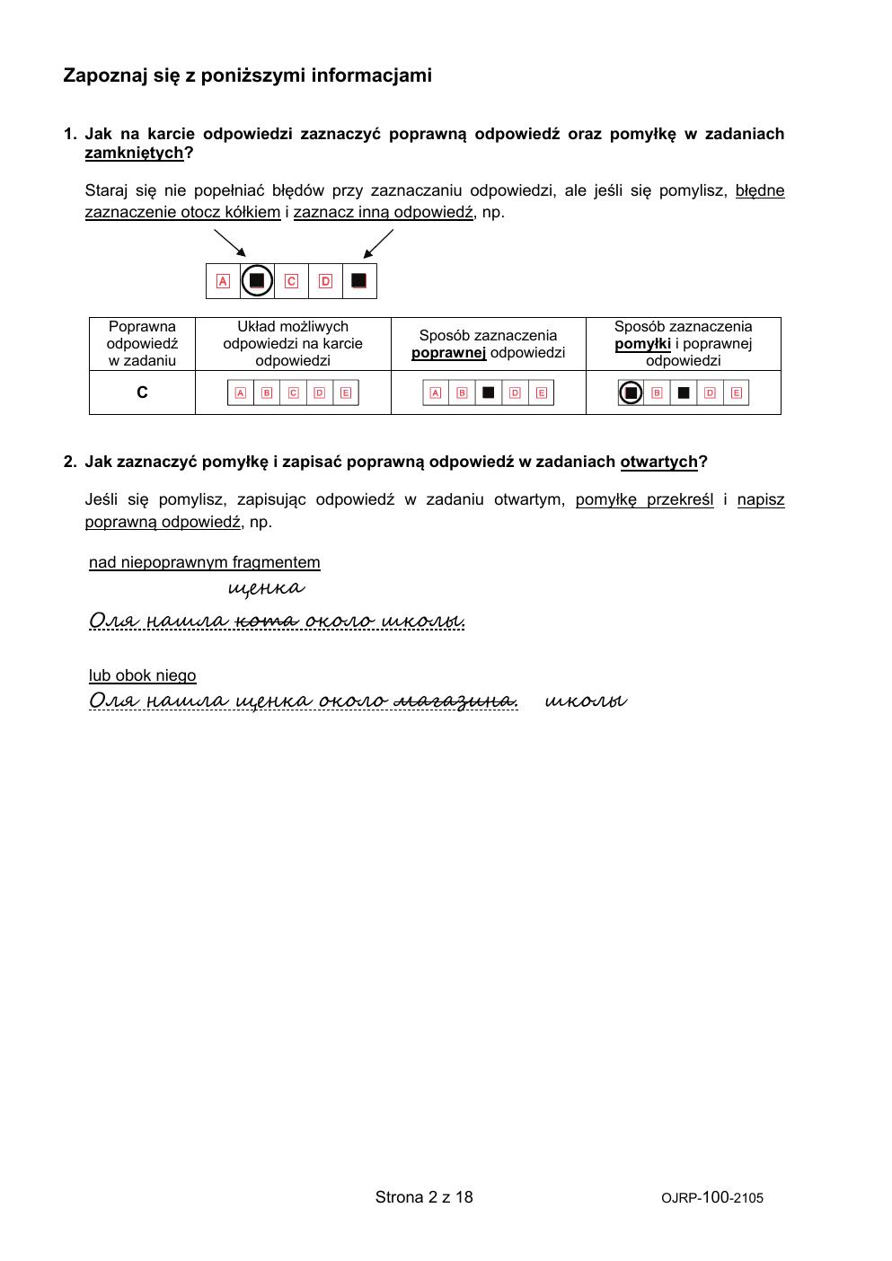 język rosyjski - egzamin ósmoklasisty 2021 - arkusz-02