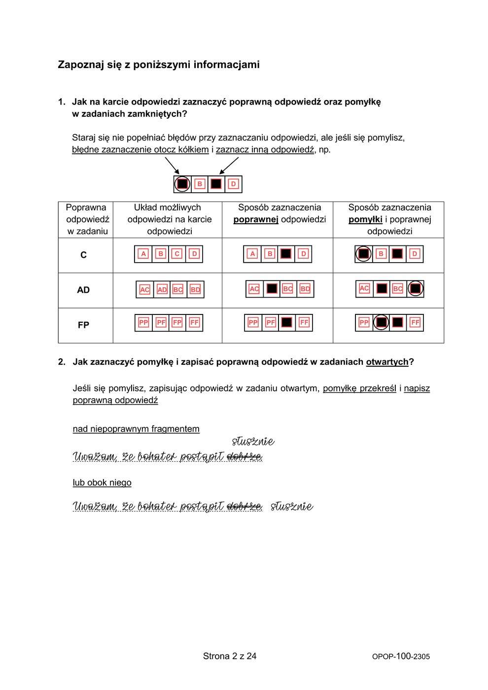 arkusz - język polski - egzamin ósmoklasisty 2023 - 0002