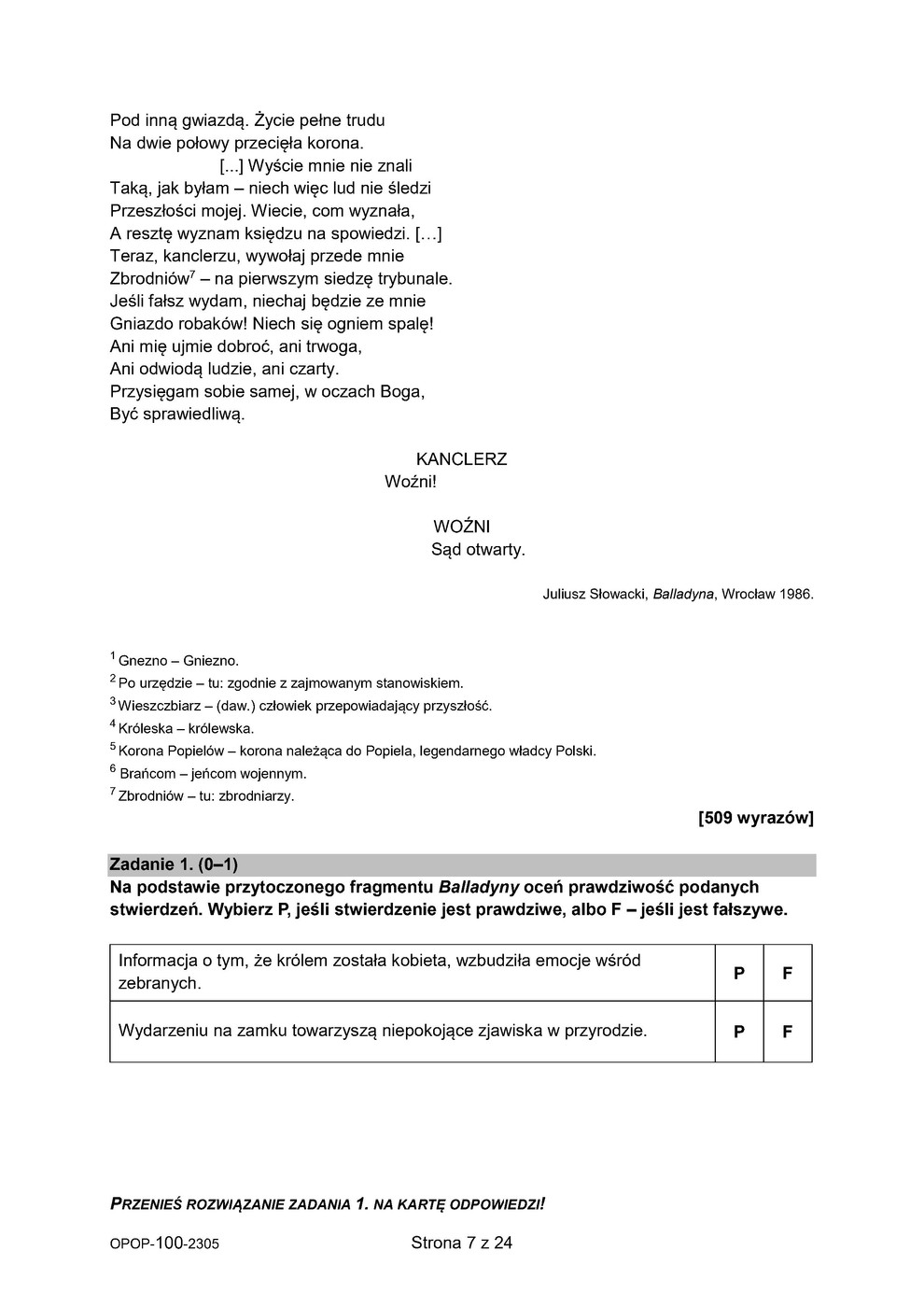 arkusz - język polski - egzamin ósmoklasisty 2023 - 0007
