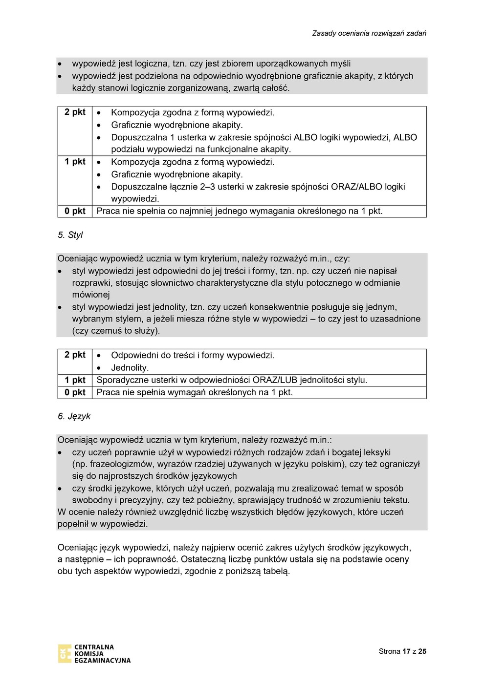 odpowiedzi - język polski - egzamin ósmoklasisty 2023 - 0017