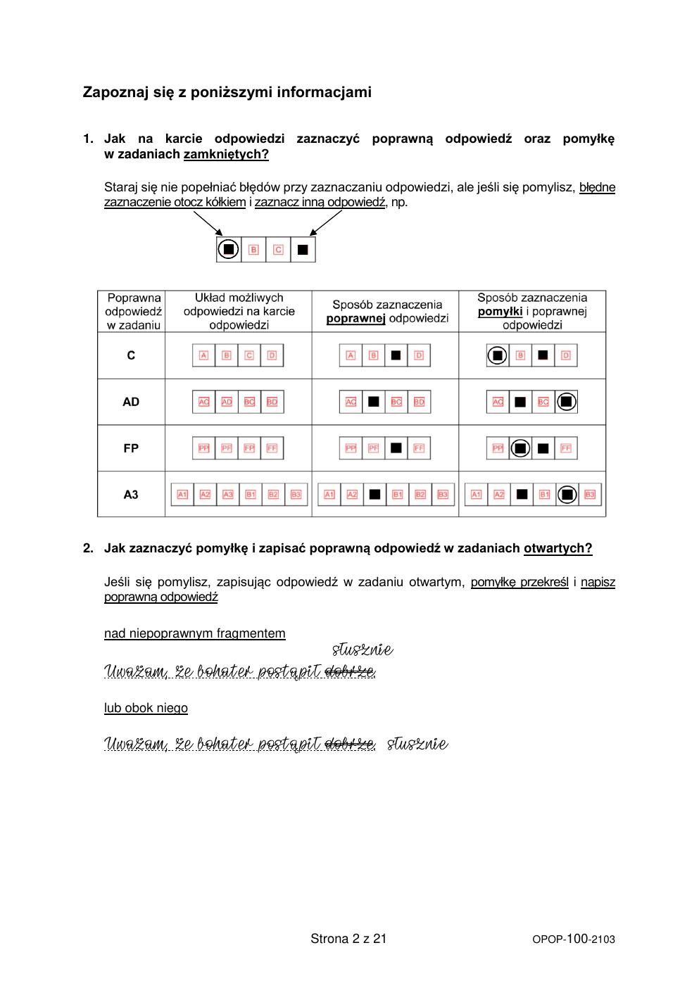 arkusz - polski - egzamin ósmoklasisty 2021 próbny-02