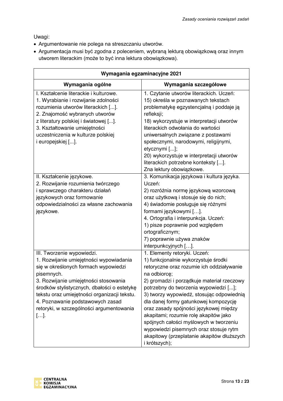 odpowiedzi - polski - egzamin ósmoklasisty 2021 próbny-13