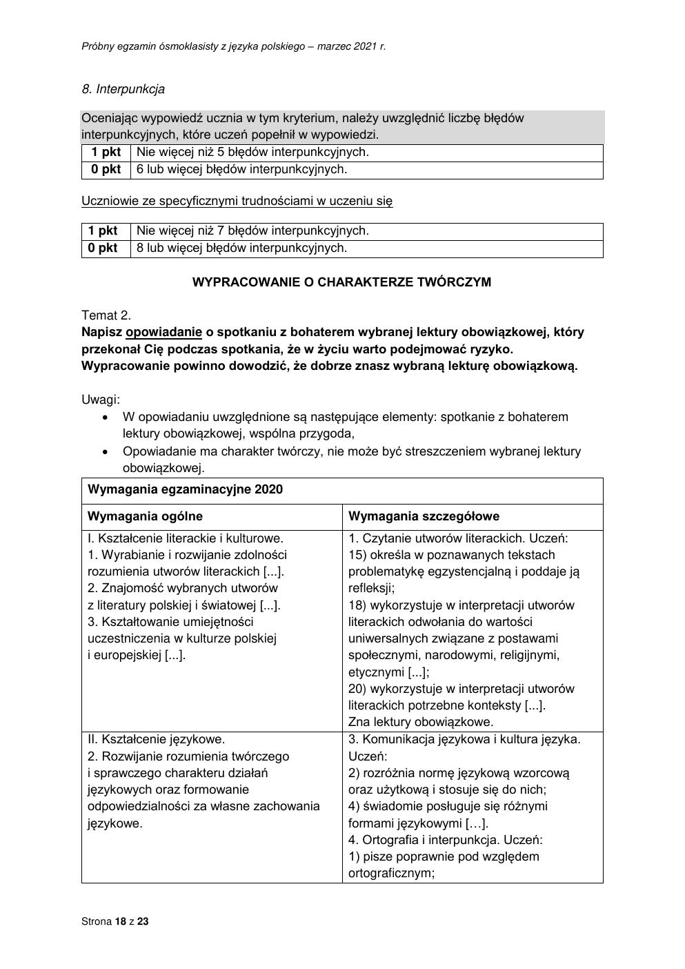 odpowiedzi - polski - egzamin ósmoklasisty 2021 próbny-18