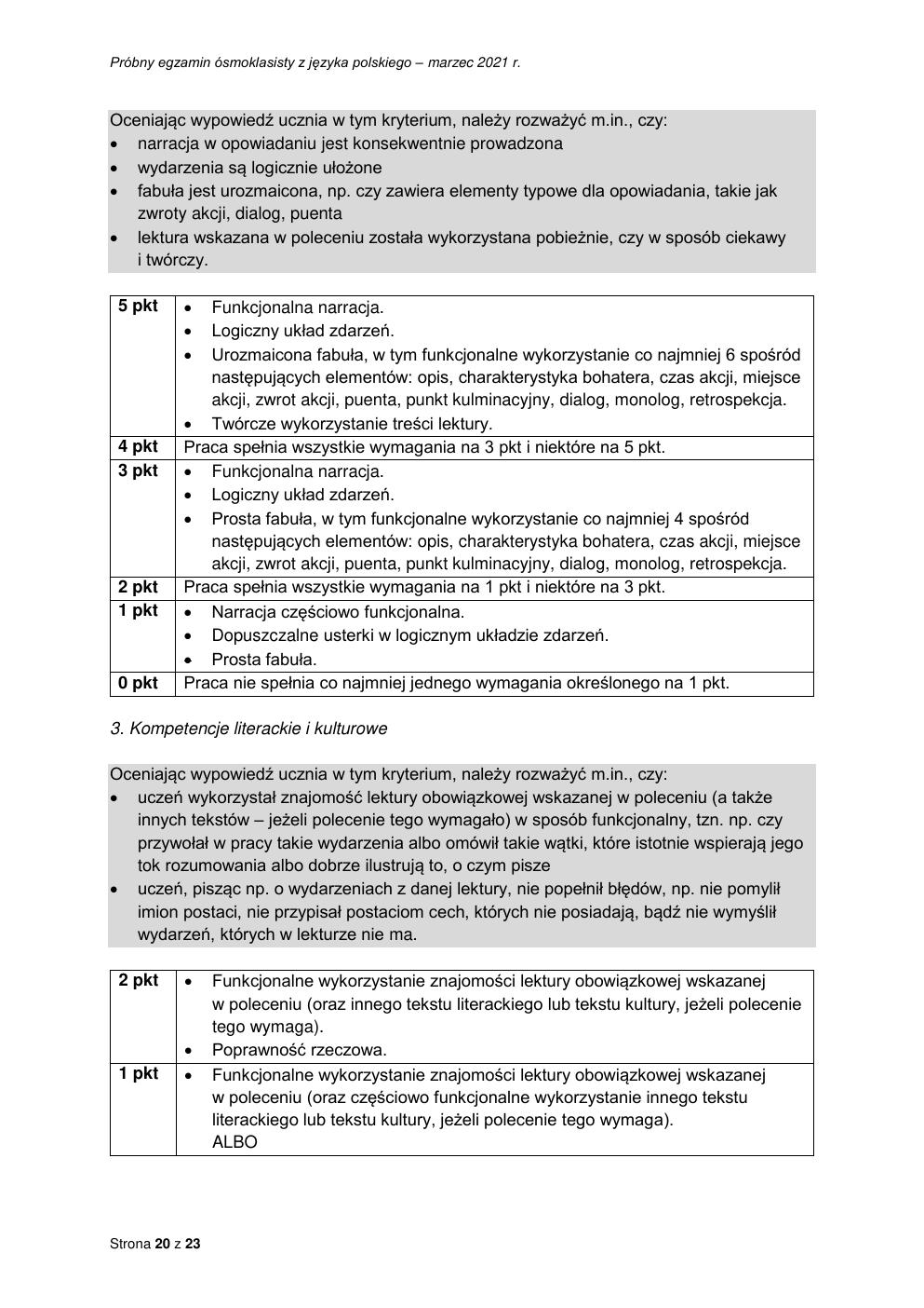 odpowiedzi - polski - egzamin ósmoklasisty 2021 próbny-20