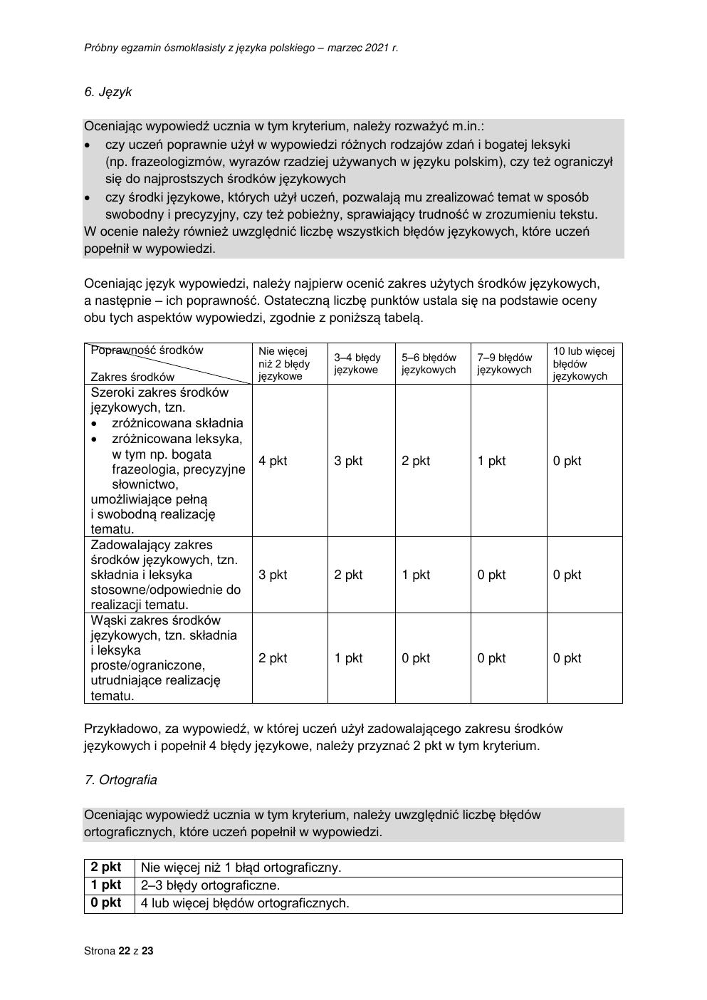 odpowiedzi - polski - egzamin ósmoklasisty 2021 próbny-22