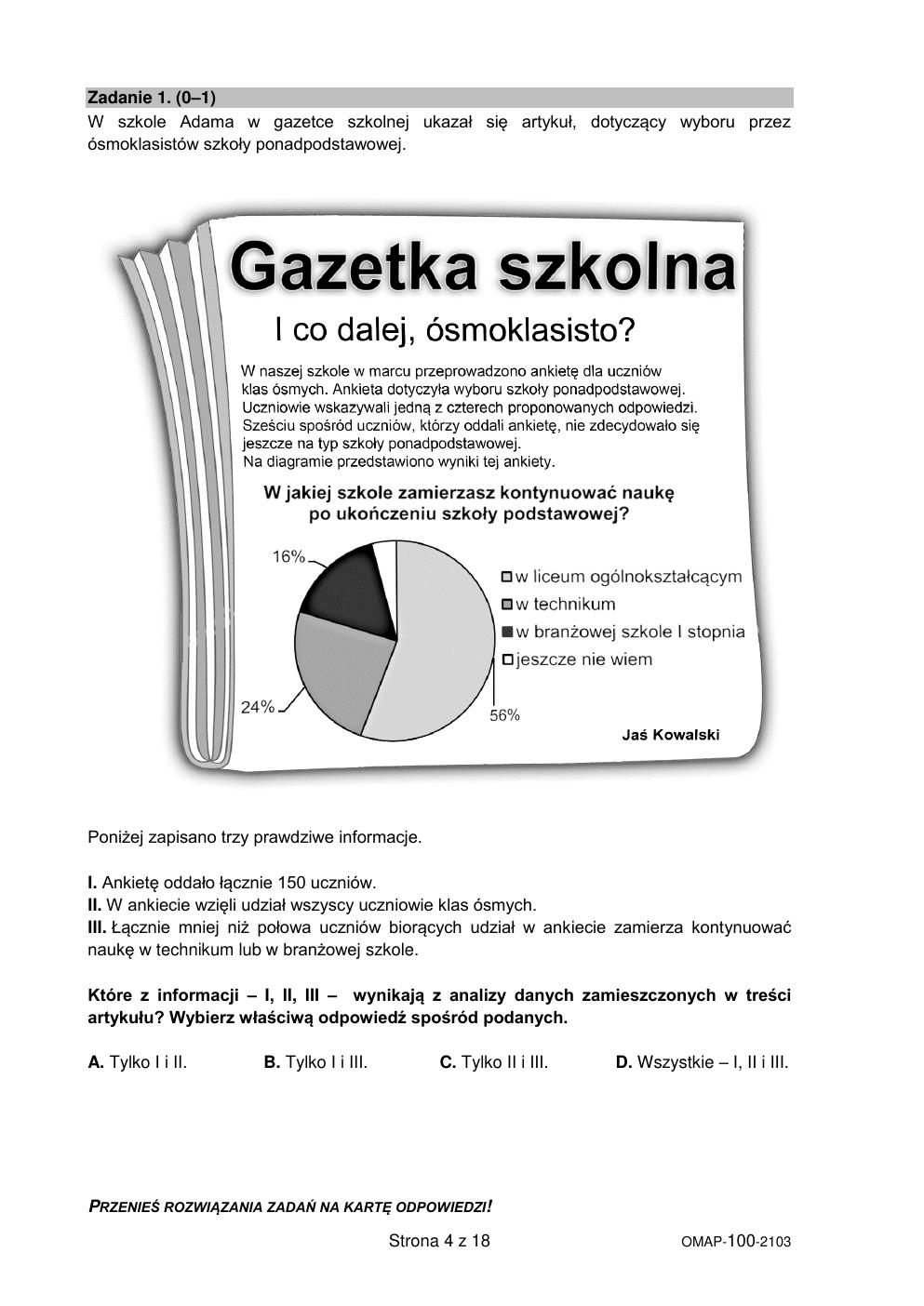 arkusz - matematyka - egzamin ósmoklasisty 2021 próbny-04