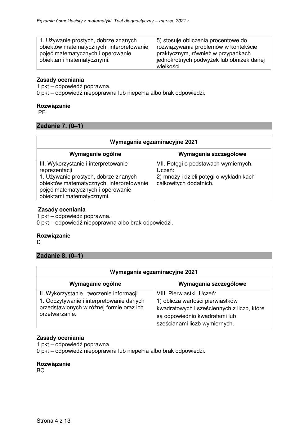 odpowiedzi - matematyka - egzamin ósmoklasisty 2021 próbny-04