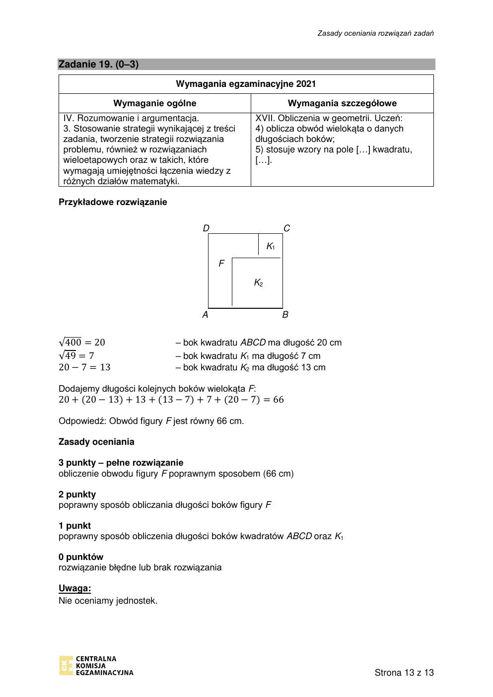 odpowiedzi - matematyka - egzamin ósmoklasisty 2021 próbny-13